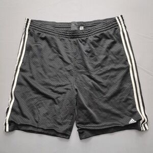 Vintage 2006 Adidas Black Mesh Basketball Shorts Mens XL 3 Stripe Y2K Pockets